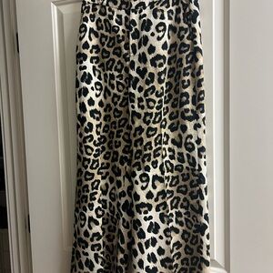 Banana Republic Leopard Print Wide Leg Pants